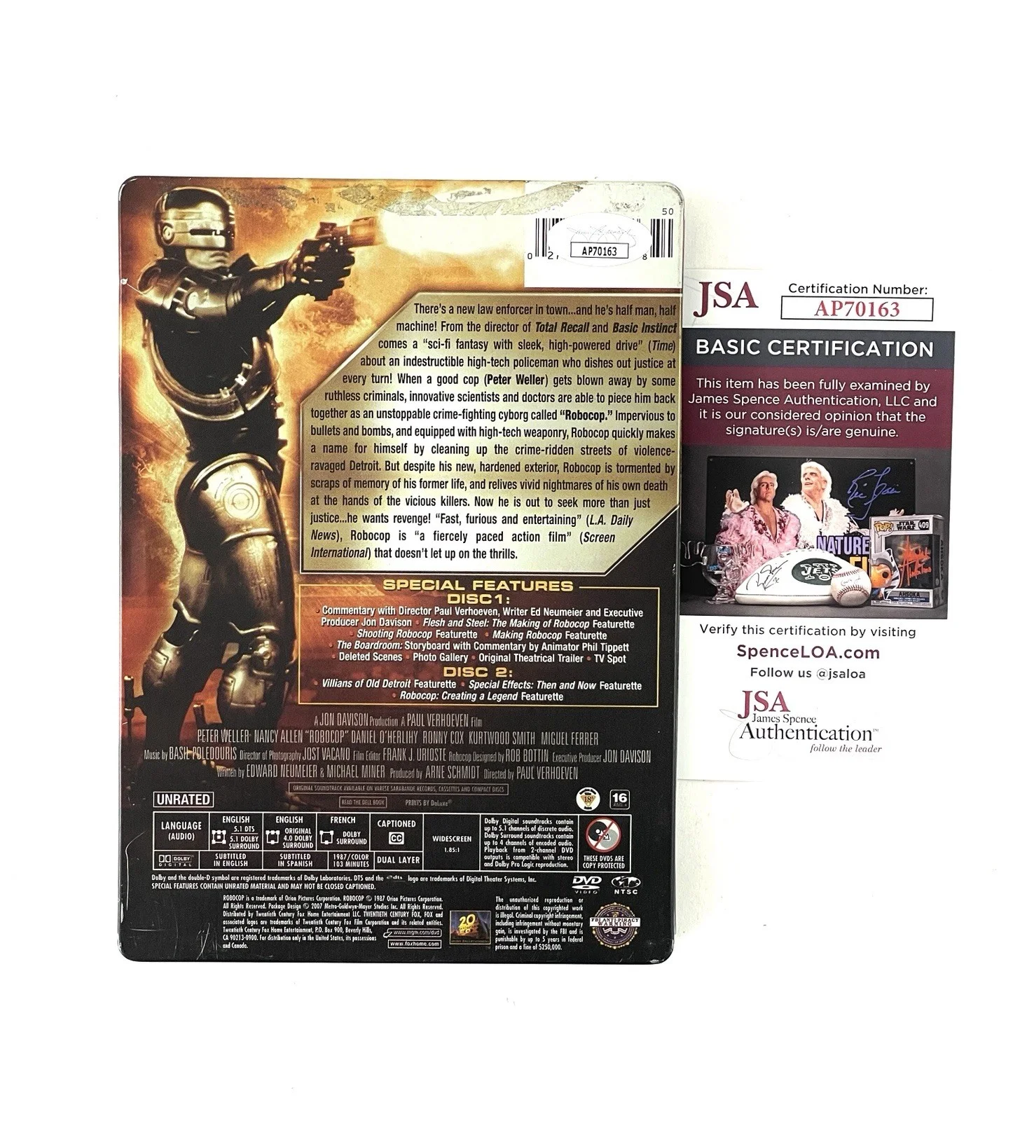 S.D. Nemeth — Robocop Bixby Snyder S.D. Nemeth Signed Steelbook DVD I’d Buy That For A Dollar, изображение 4