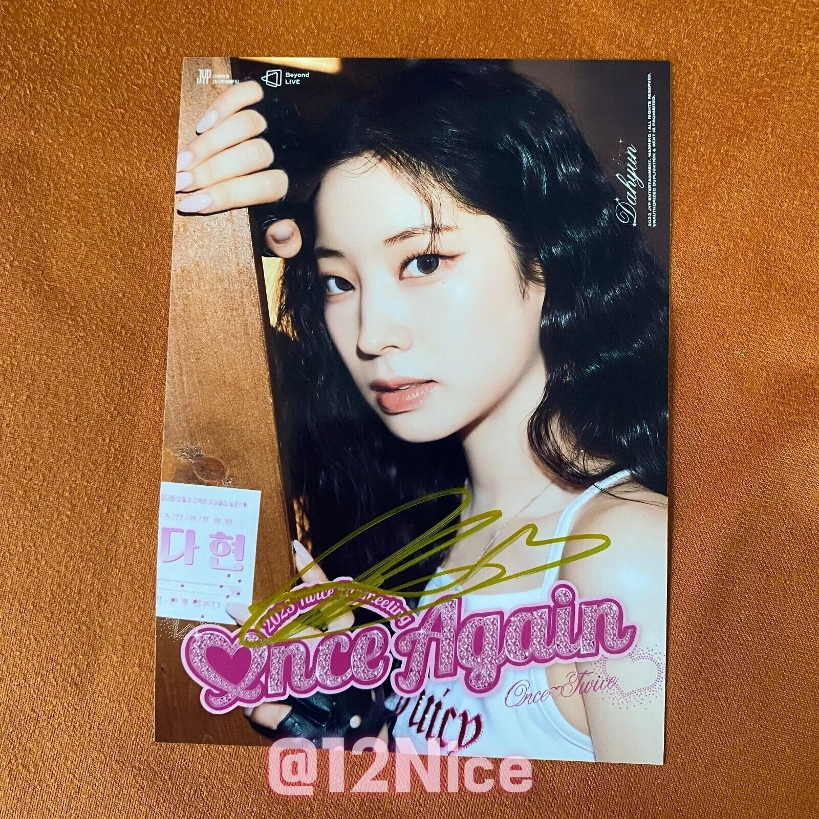 TWICE ONCE AGAIN Autographed Signed Photo 4*6 K-POP Collection 2024, image 4