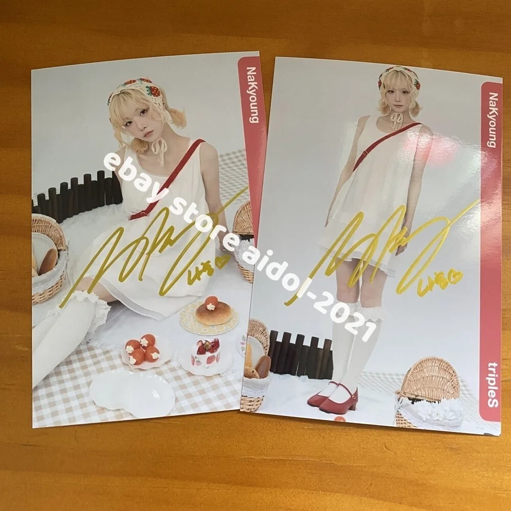 TripleS Nakyoung Autographed Signed Photo Picture K-POP 4*6 2025A, изображение 2