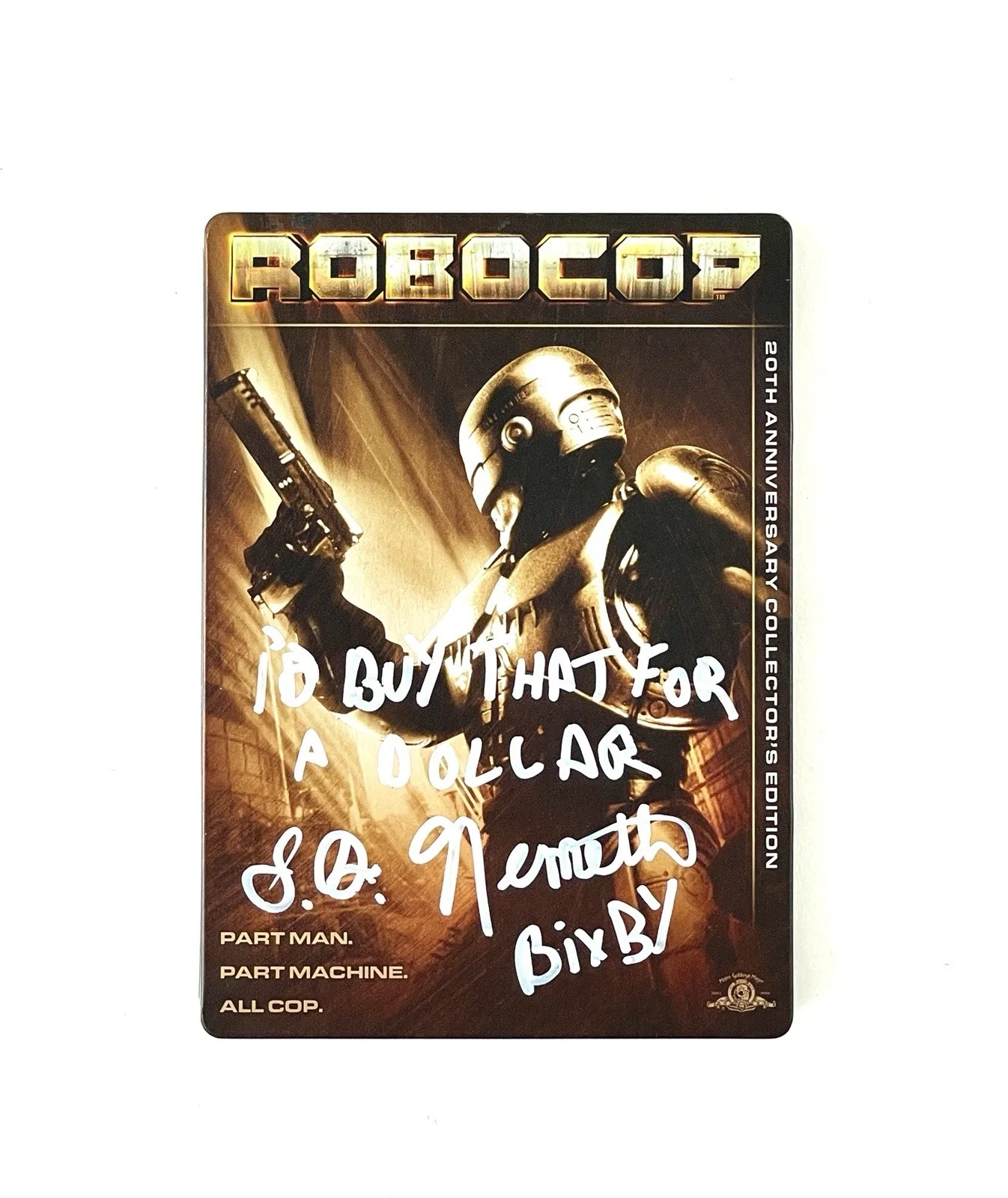 S.D. Nemeth — Robocop Bixby Snyder S.D. Nemeth Signed Steelbook DVD I’d Buy That For A Dollar, изображение 2