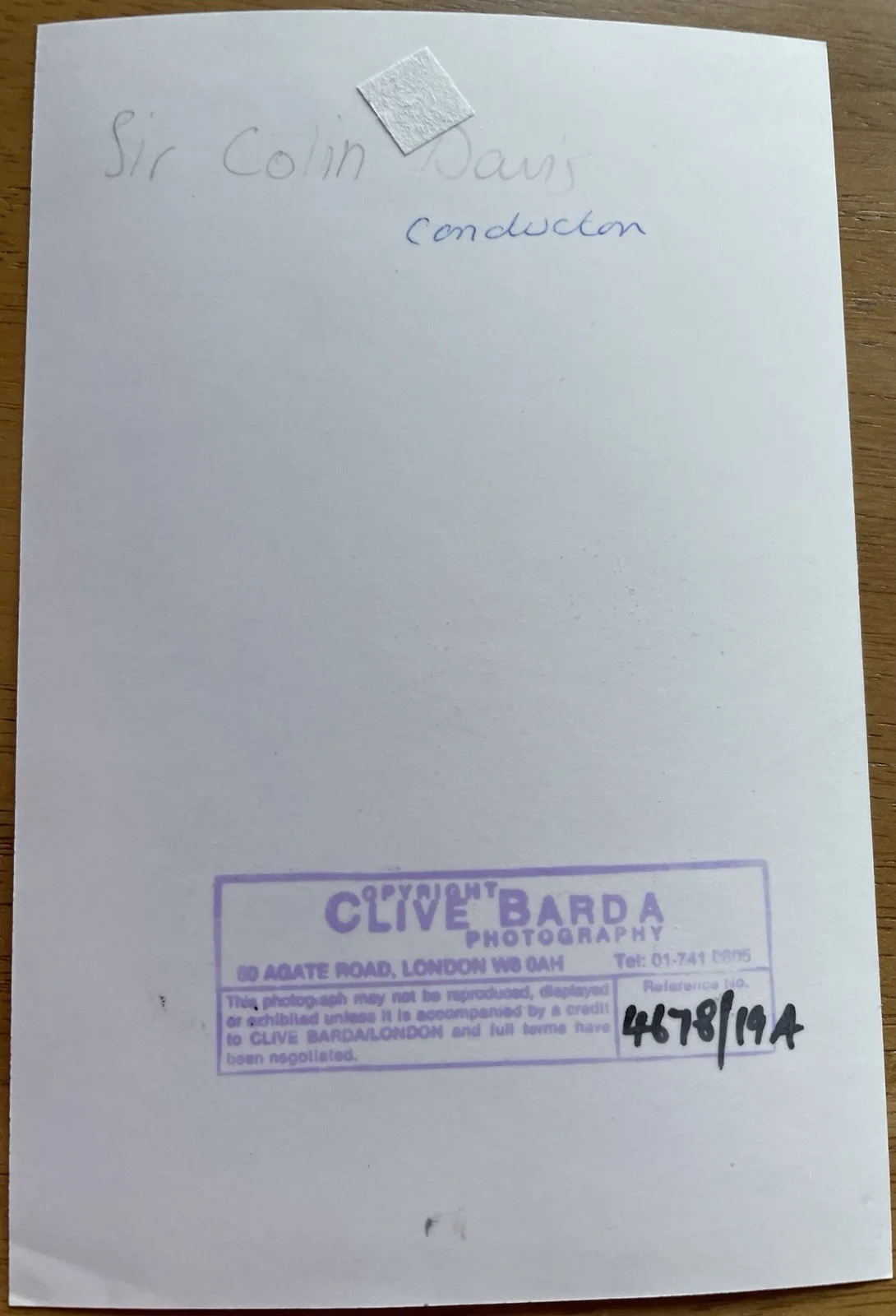 English Conductor Sir Colin Davis Autograph Photo, image 4