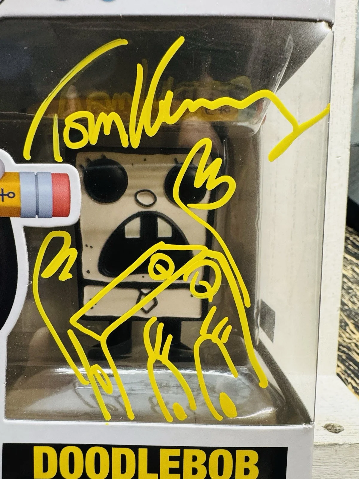 Tom Kenny — TOM KENNY Signed SPONGEBOB Doodle Bob Funko POP Rare With Sketch MAS COA, изображение 2