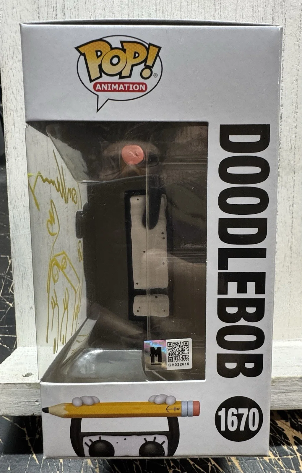 Tom Kenny — TOM KENNY Signed SPONGEBOB Doodle Bob Funko POP Rare With Sketch MAS COA, изображение 3