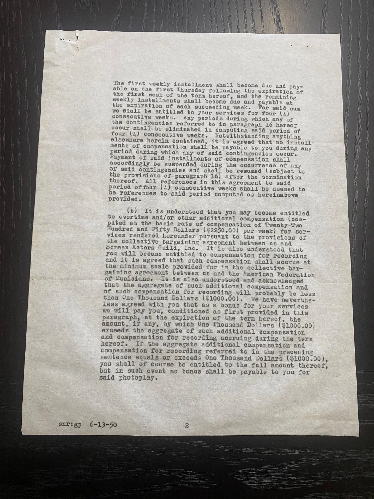 Ken Curtis Karl Farr — 1950 Signed Sons of the Pioneers Contract for "RIO BRAVO" Ken Curtis, Farr, Etc!, изображение 5