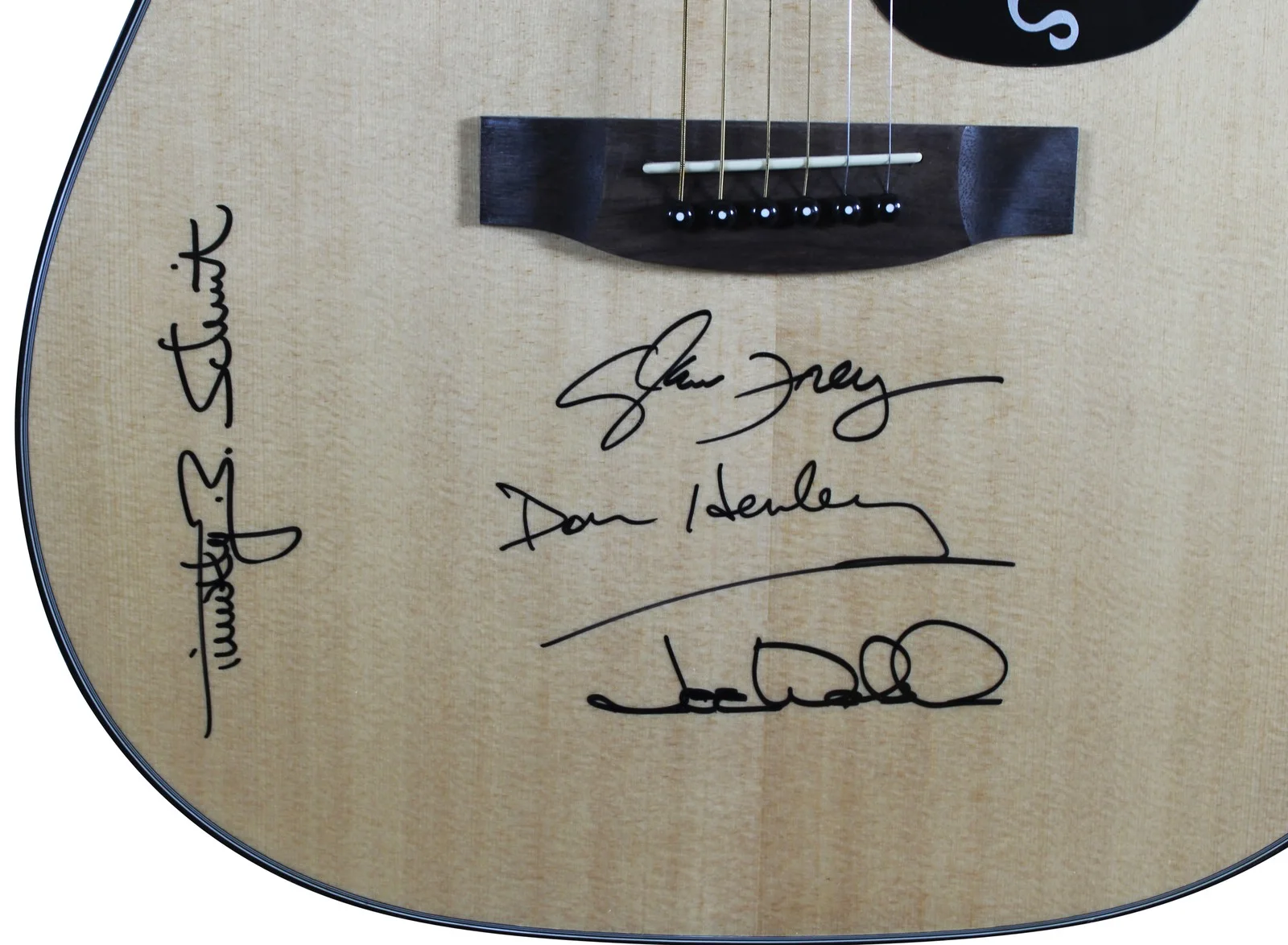 Don Henley, Glen Frey, Joe Walsh, Timothy B. Schmit — The Eagles (4) Henley, Frey, Walsh & Schmit Signed Takamine Acoustic Guitar JSA, изображение 2