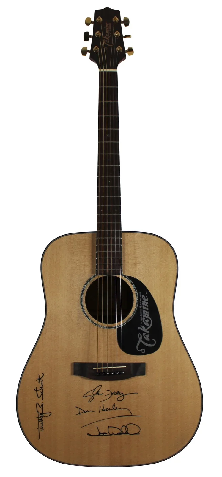 Don Henley, Glen Frey, Joe Walsh, Timothy B. Schmit — The Eagles (4) Henley, Frey, Walsh & Schmit Signed Takamine Acoustic Guitar JSA, изображение 3