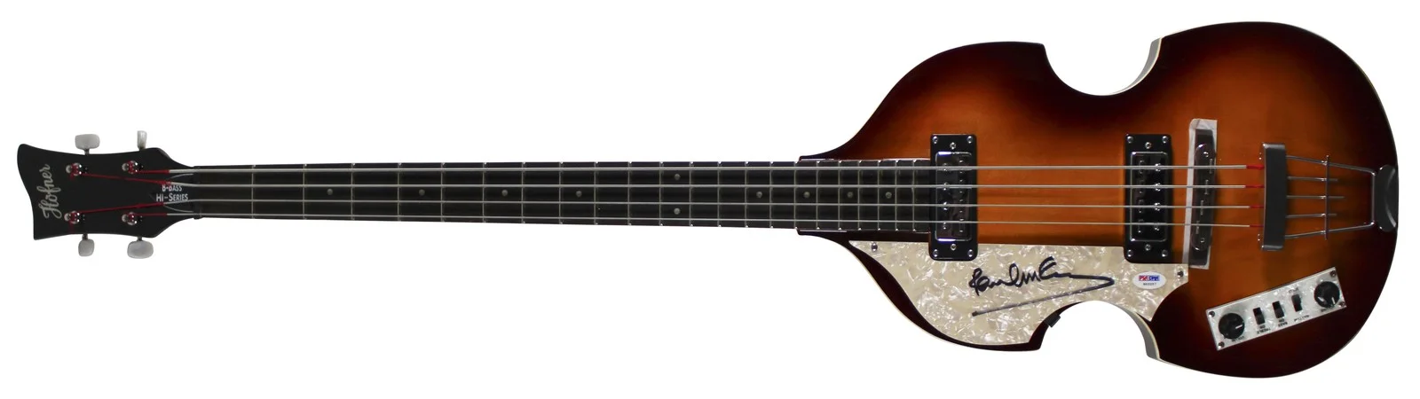 Paul McCartney — Paul McCartney The Beatles Signed Left Handed Hofner Violin Bass Guitar PSA/DNA, image 3