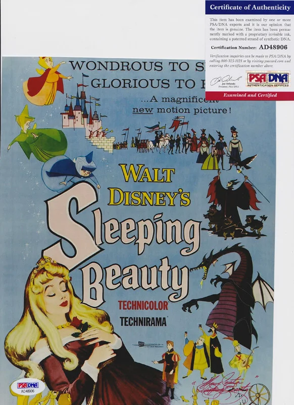 Mary Costa — Mary Costa Aurora Sleeping Beauty Signed Autograph 8x10 Photo PSA/DNA COA #3