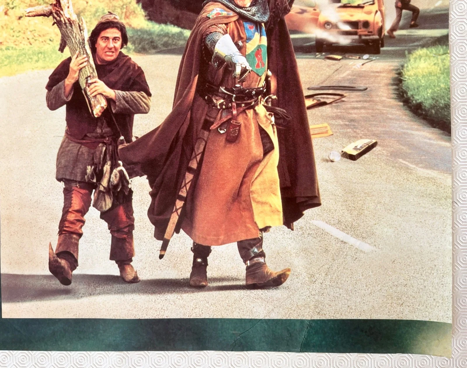 Les Visiteurs Original 1993 Movie Quad Poster Christian Clavier Jean Reno, изображение 3