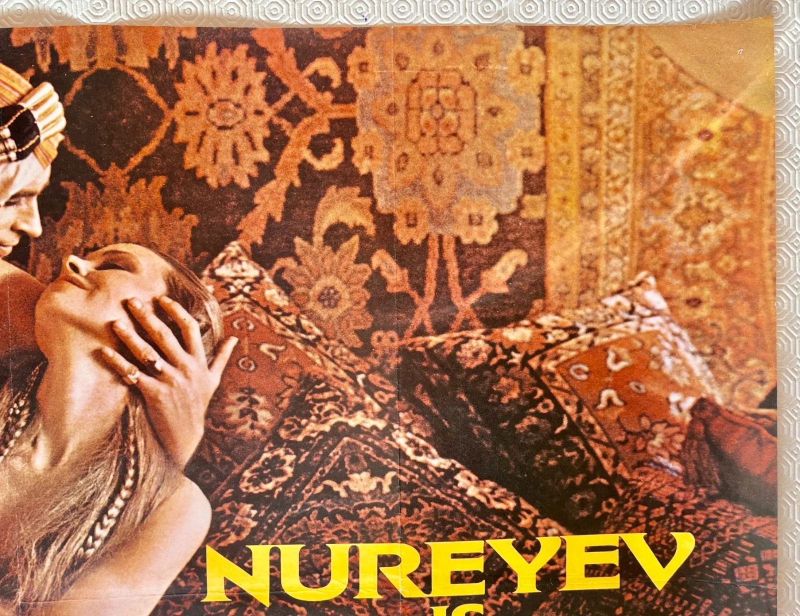 Valentino Original 1977 Movie Quad Poster Rudolf Nureyev Leslie Caron, image 4