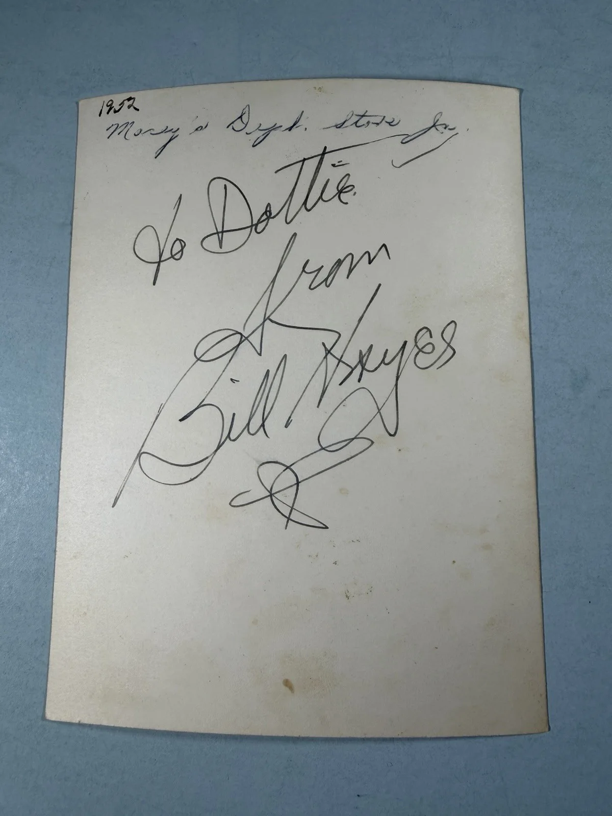 Billy Hayes Inscribed & Signed Photo Singer/Actor 1952 MGM Records, image 2