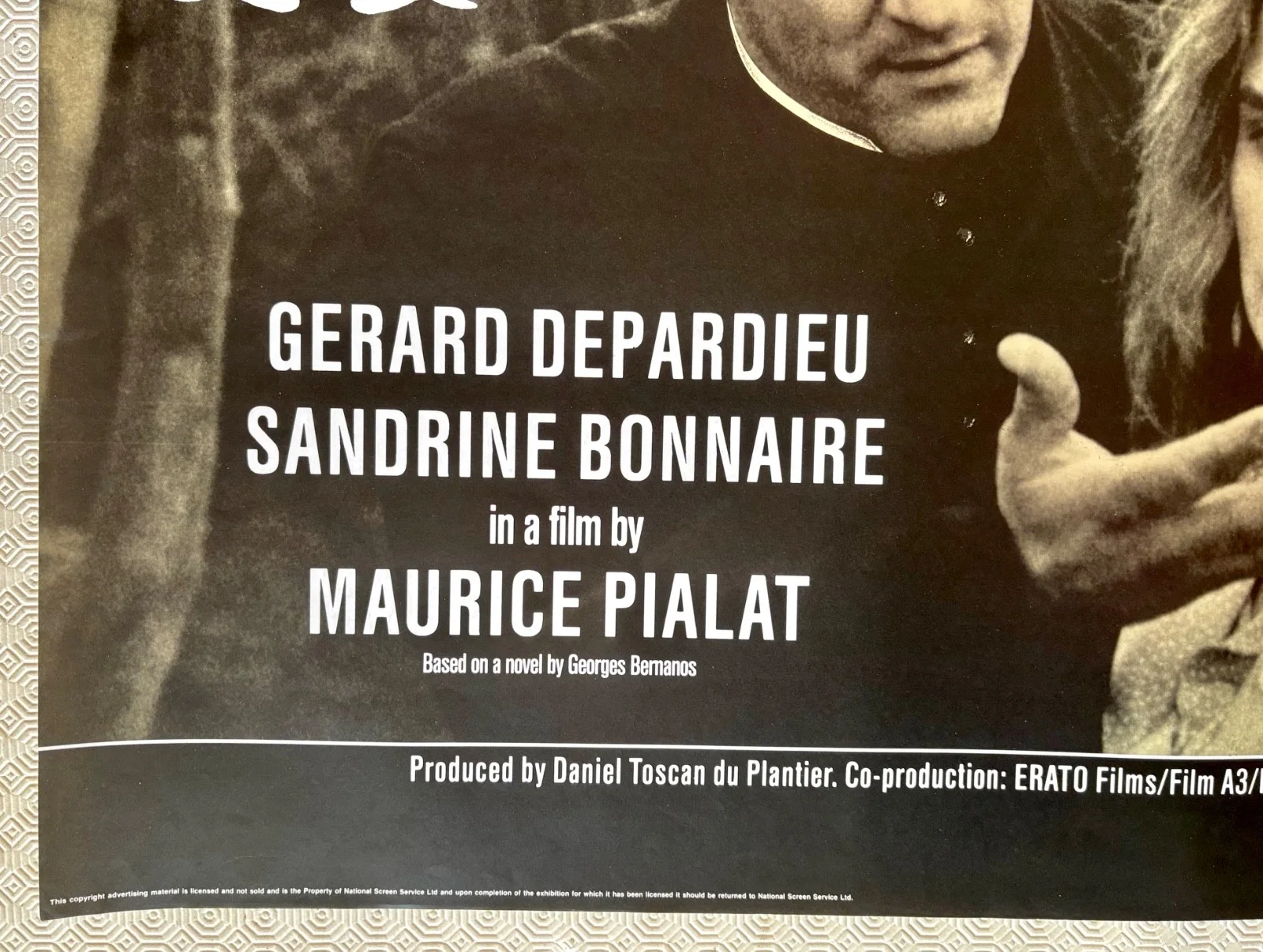 Under Satan's Sun Original 1987 Quad Poster Gerard Depardieu Sandrine Bonnaire, изображение 2