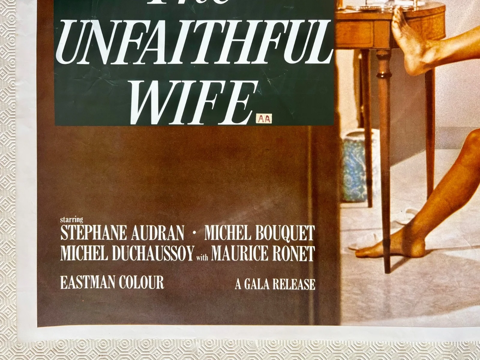 The Unfaithful Wife Original Quad Poster Claude Chabrol Stephane Audran, изображение 2