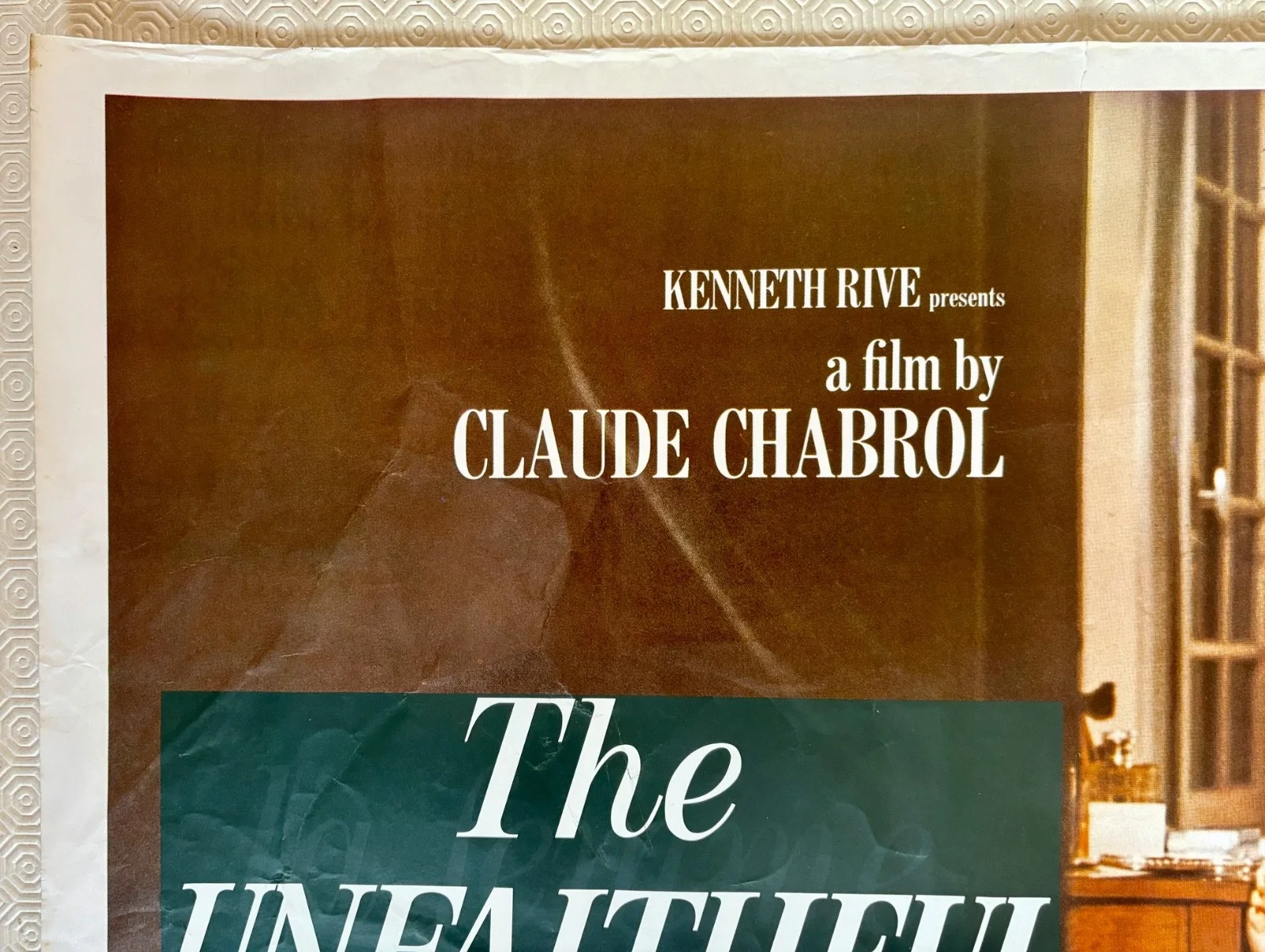 The Unfaithful Wife Original Quad Poster Claude Chabrol Stephane Audran, изображение 5