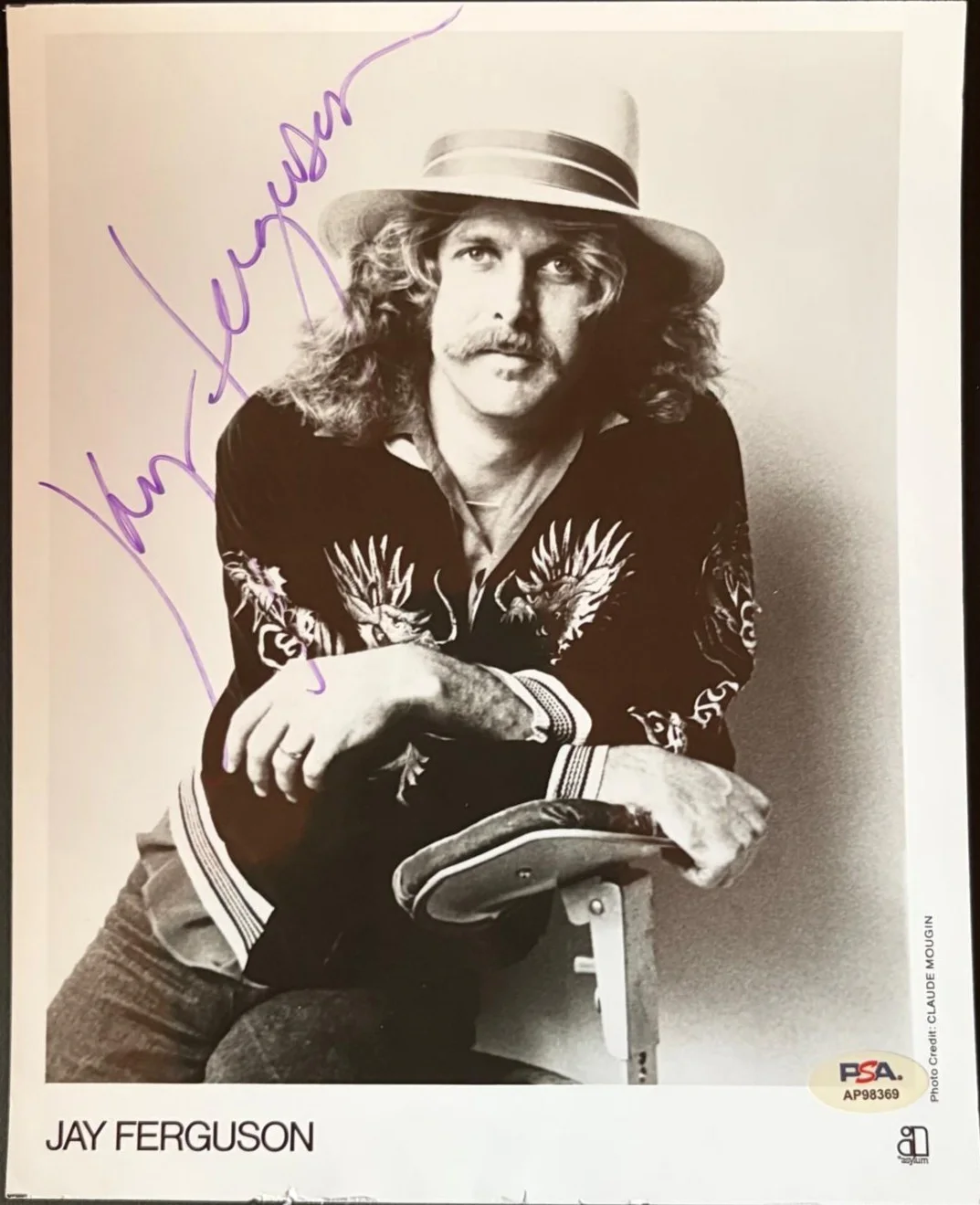 Jay R. Ferguson — JAY R. FERGUSON SIGNED 8X10 PHOTO THUNDER ISLAND SPIRIT & JO JO GUNNE PSA COA B