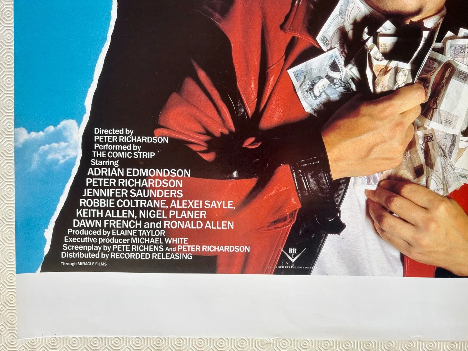 The Supergrass Original 1985 Quad Poster Adrian Edmundson Jennifer Saunders, image 2