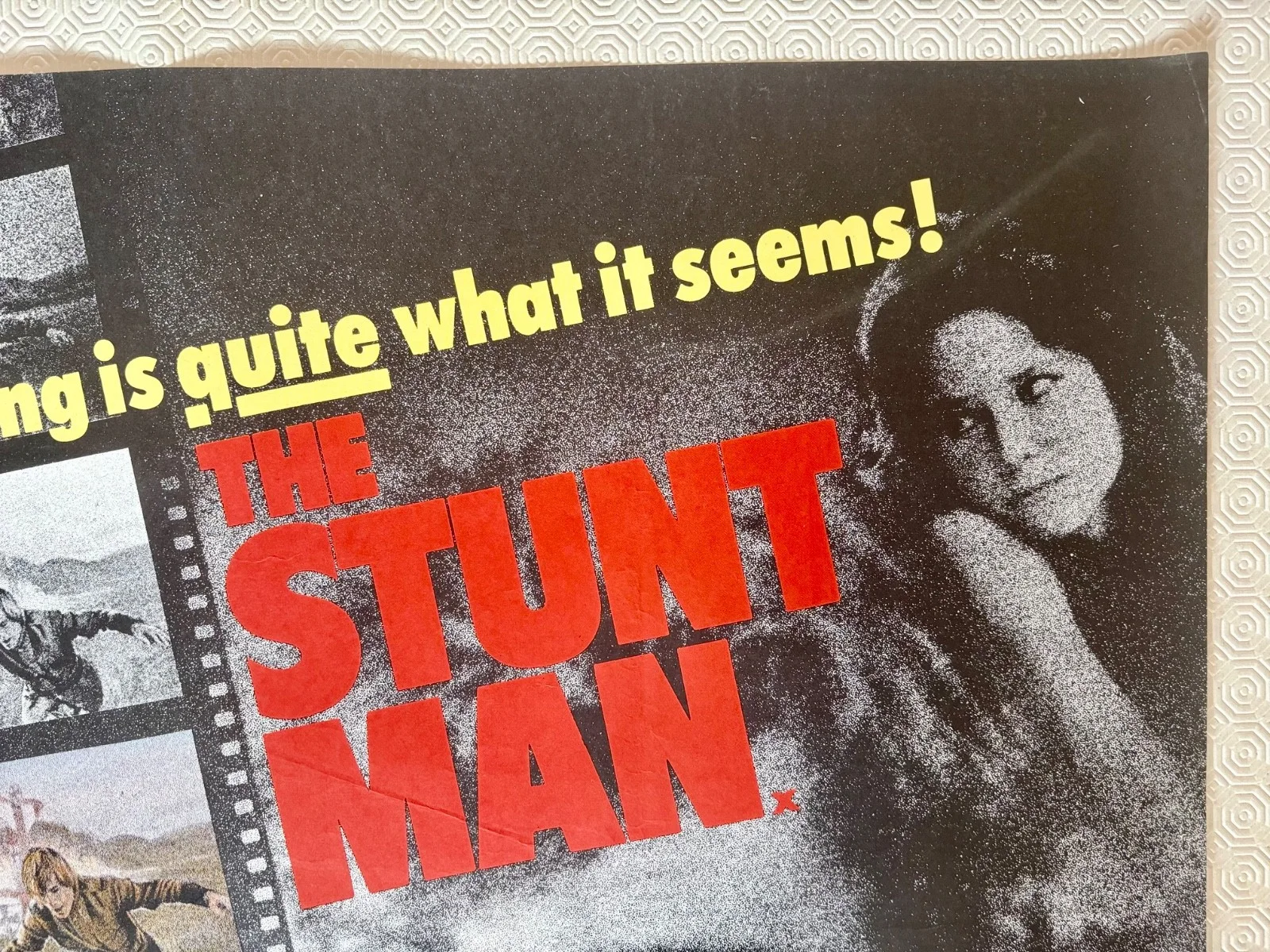 The Stunt Man Original 1980 Quad Poster Peter O'Toole Barbara Hershey, изображение 4