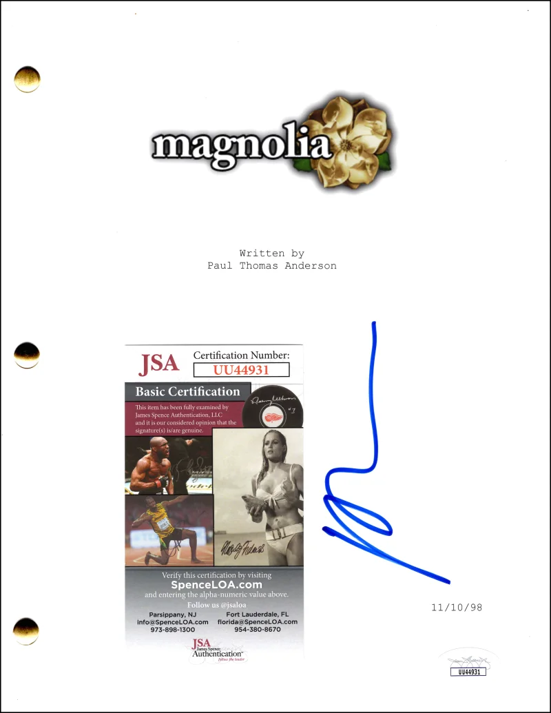 Paul Thomas Anderson — Paul Thomas Anderson Signed Autograph Magnolia Movie Script Screenplay JSA COA, image 2