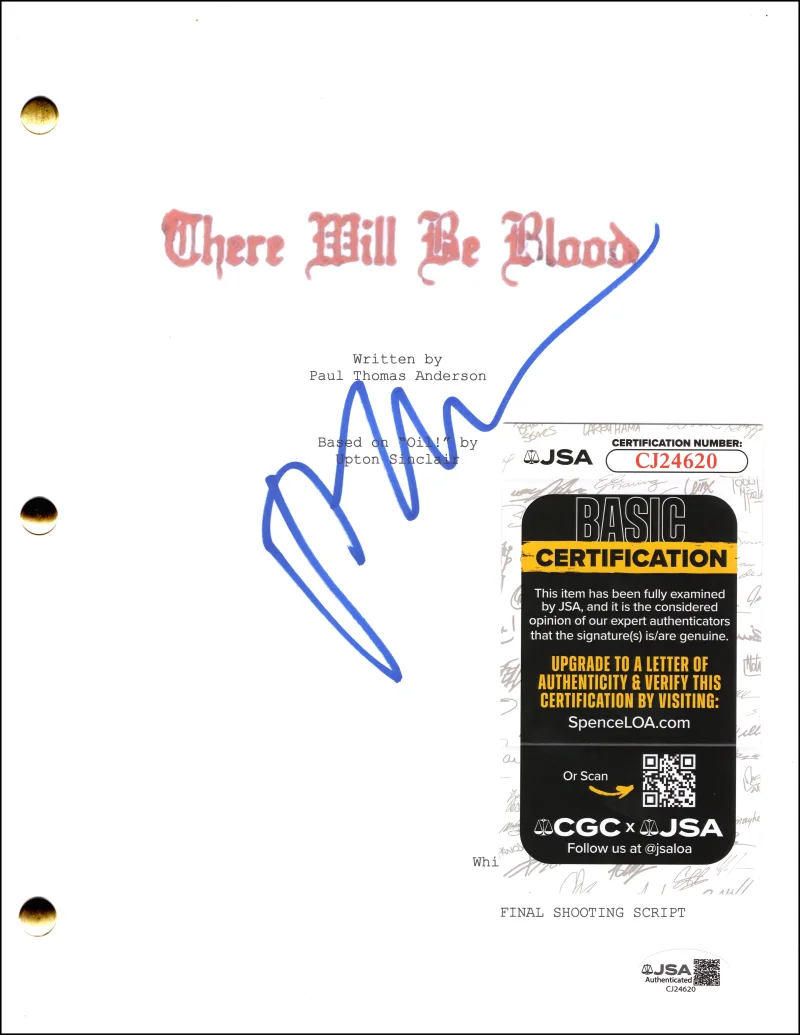 Paul Thomas Anderson — Paul Thomas Anderson Signed Autograph There Will Be Blood Full Movie Script JSA, image 2