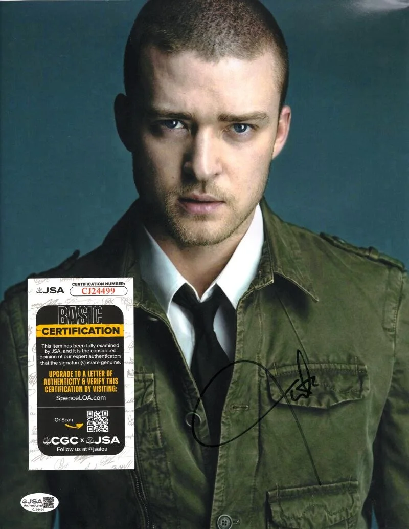 Justin Timberlake — Justin Timberlake Signed Autograph 11x14 Photo - The Social Network Stud JSA COA, изображение 2
