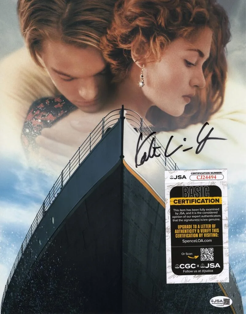 Kate Winslet — Kate Winslet Signed Autograph 11x14 Photo Titanic w/ Leonardo DiCaprio JSA COA, изображение 2