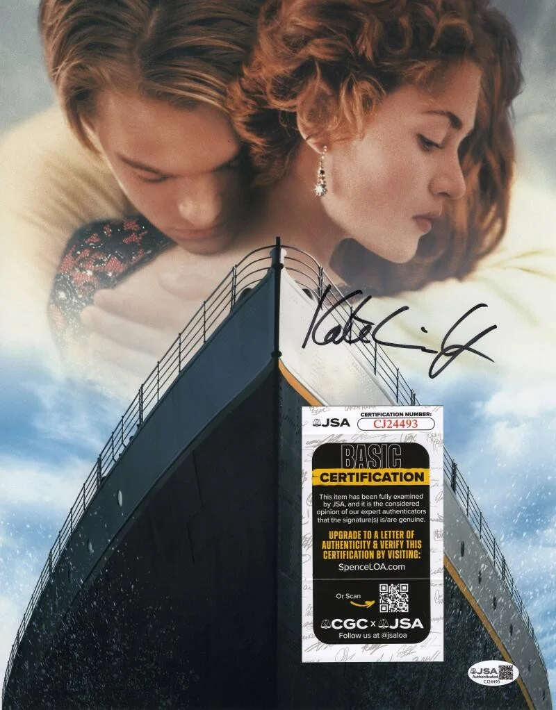 Kate Winslet — Kate Winslet Signed Autograph 11x14 Photo - Titanic w/ Leonardo DiCaprio JSA COA, изображение 2