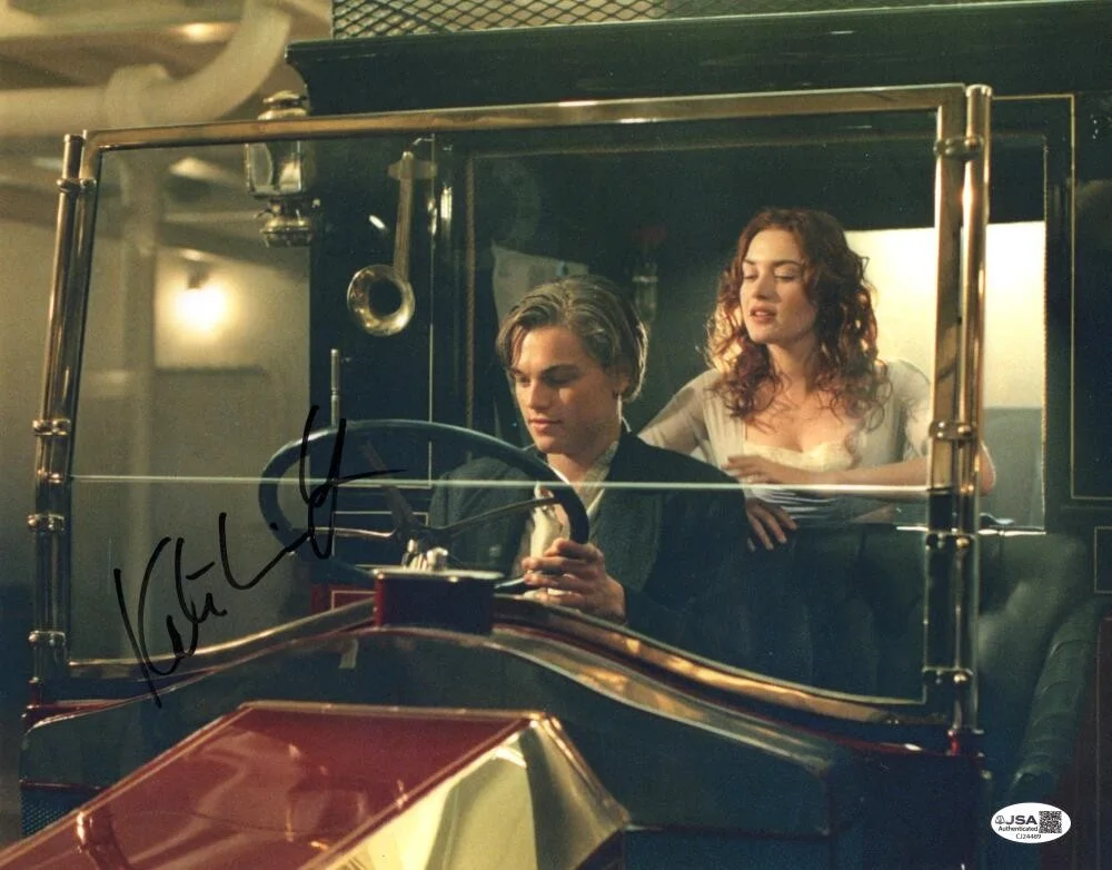 Kate Winslet — Kate Winslet Signed Autograph 11x14 Photo w/ Leonardo Dicaprio in Titanic COA