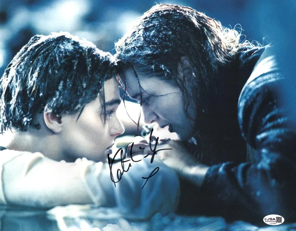 Kate Winslet — Kate Winslet Signed Autograph 11x14 Photo - w/ Leonardo Dicaprio Titanic JSA COA