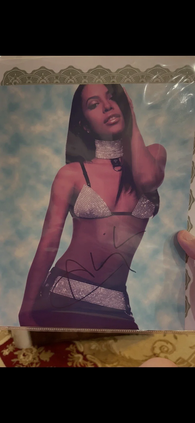 Aaliyah Autographed Original Photograph with Certificate of Authenticity, image 2