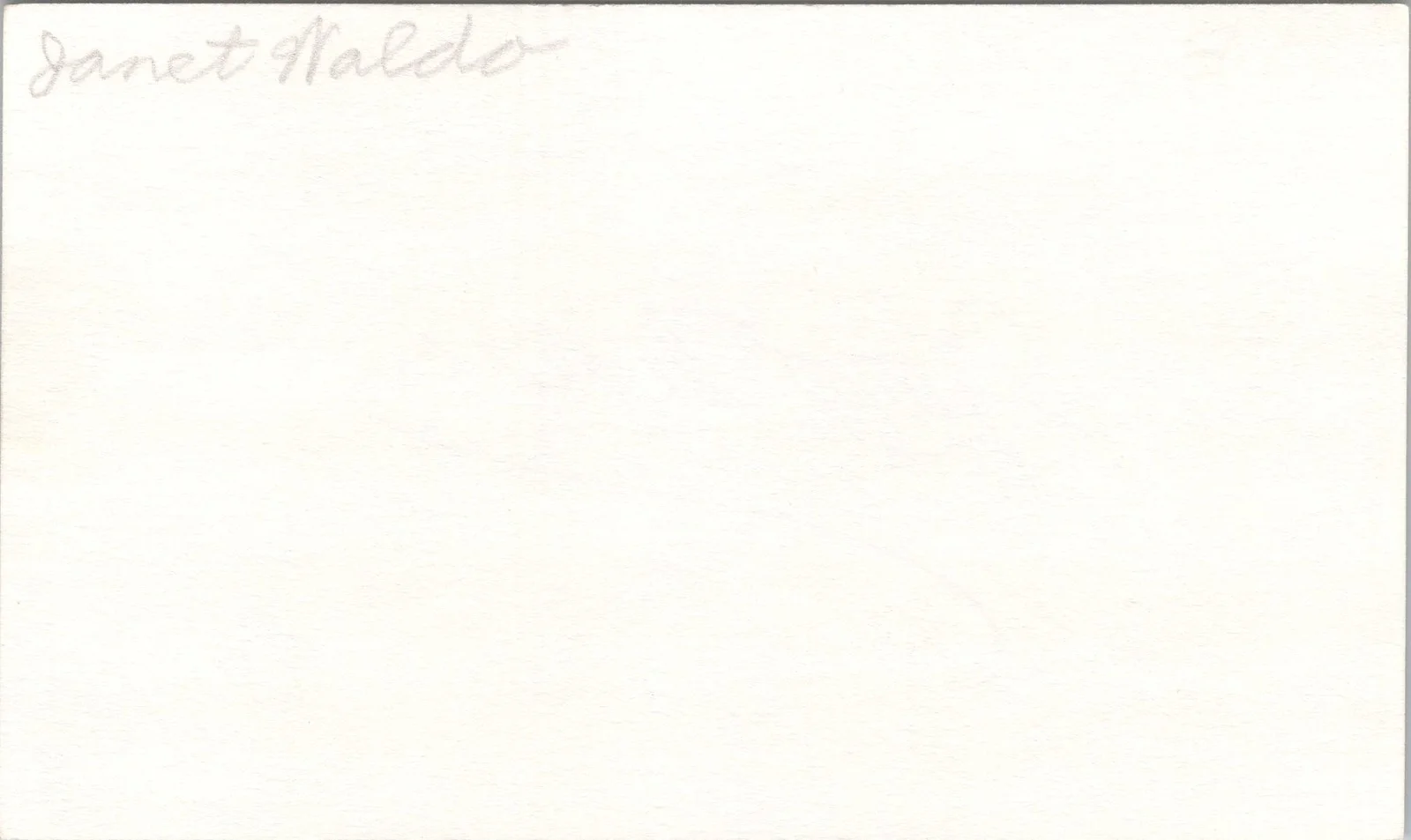 Janet Waldo — Janet Waldo Signed 3x5 Index Card The Jetsons Autographed, image 2