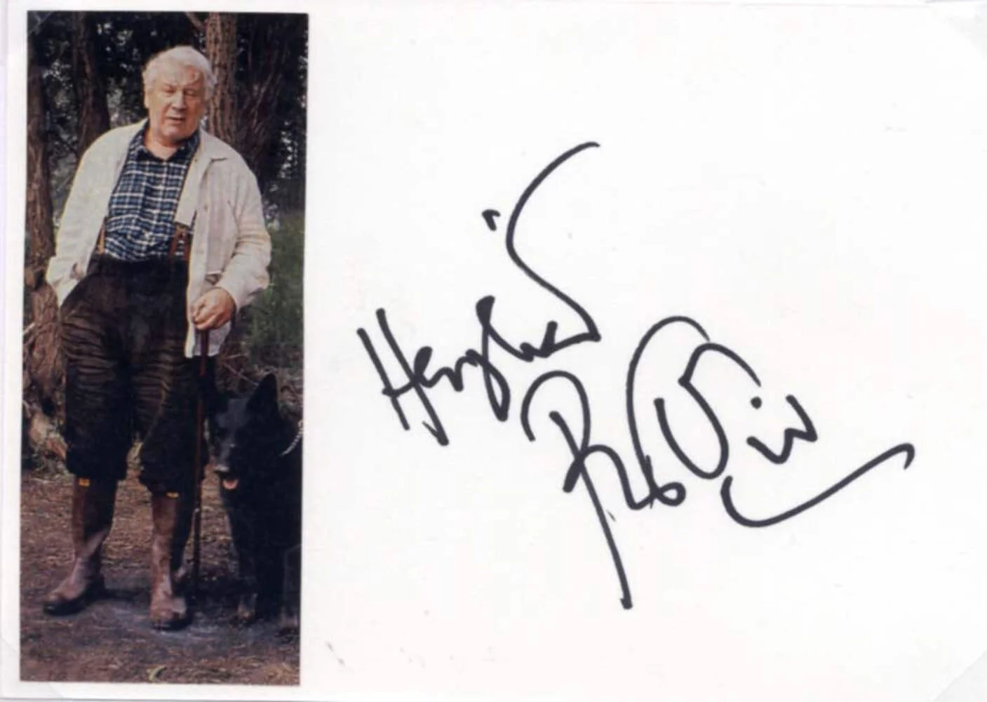 BRITISH ACTOR Peter Ustinov (+) autograph, signed card & mounted, image 2