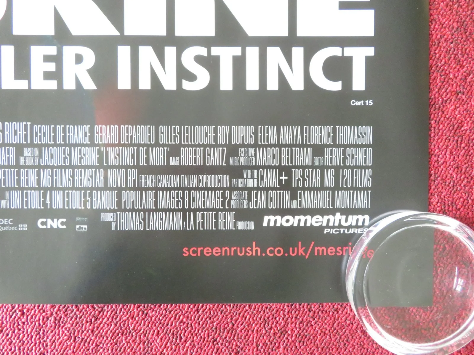 MESRINE: KILLER INSTINCT UK QUAD ROLLED POSTER VINCENT CASSEL C. DE FRANCE 2008, image 5