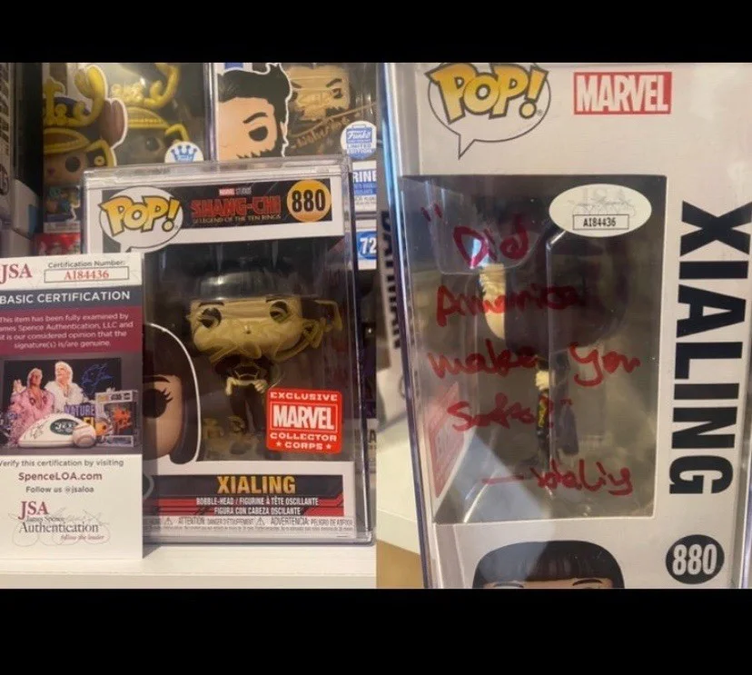 Meng'er Zhang — Meng'er Zha Signed Autographed Xialing Shang Chi Funko Pop 846 Menger JSA COA