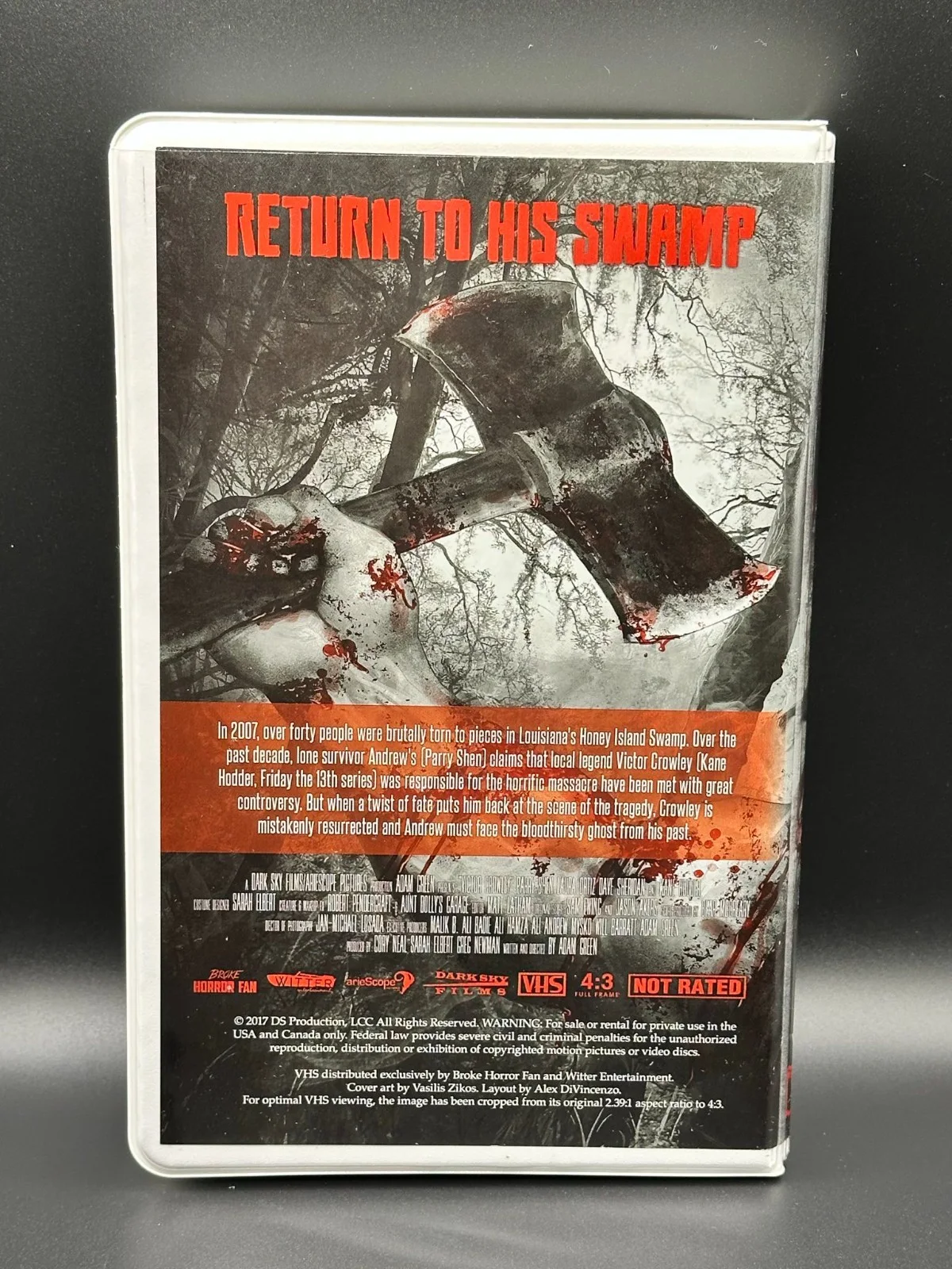 Kane Hodder Felissa Rose Adam Green Dave Sheridan — Victor Crowley VHS Bloody Edition SIGNED Kane Hodder Felissa Rose Adam Green, изображение 2