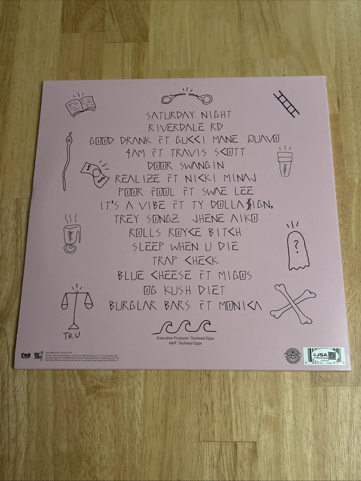 2 Chainz Autographed Pretty Girls Trap Music Album Vinyl JSA Certified, изображение 3