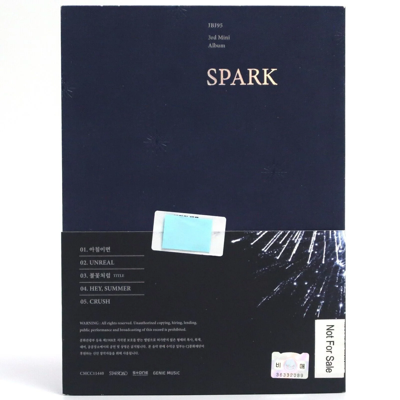 JBJ95 - Spark [Chapter 2] 3rd Mini Album Signed CD Promo 2019 Kenta Sanggyun, image 2