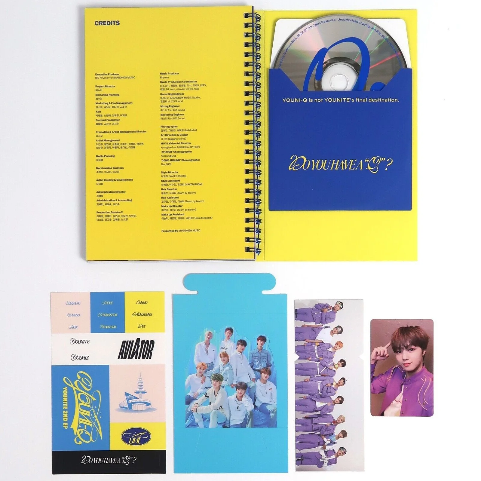 Younite - Youni-Q 2nd Mini Album Signed Autographed CD Promo K-pop 2022, изображение 2
