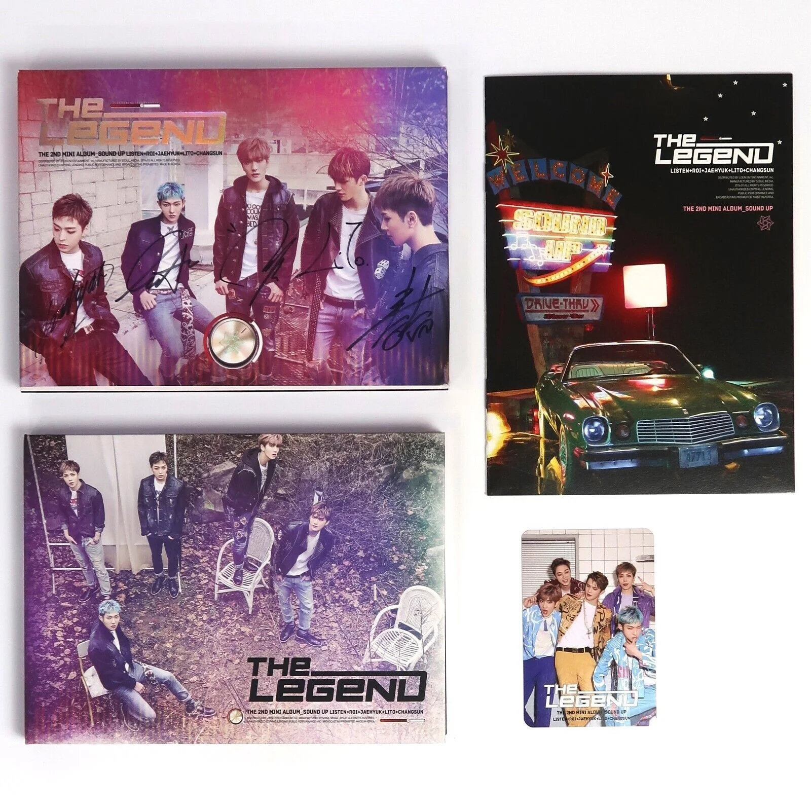 The Legend - Sound Up 2nd Mini Album Signed CD Promo K-Pop 2016, изображение 4