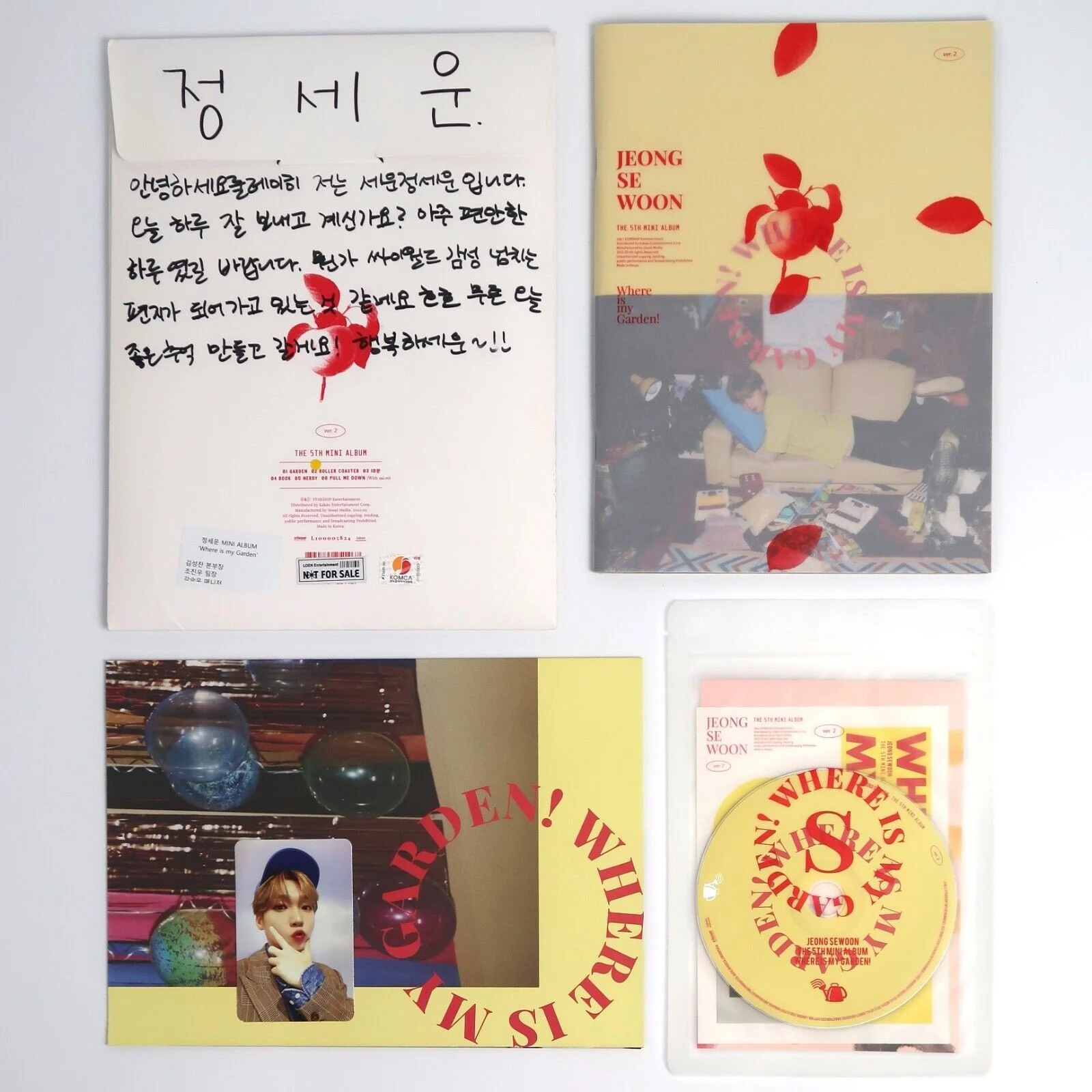 Jeong Sewoon - Where is My Garden 5th Mini Album Signed CD Promo 2022, изображение 2