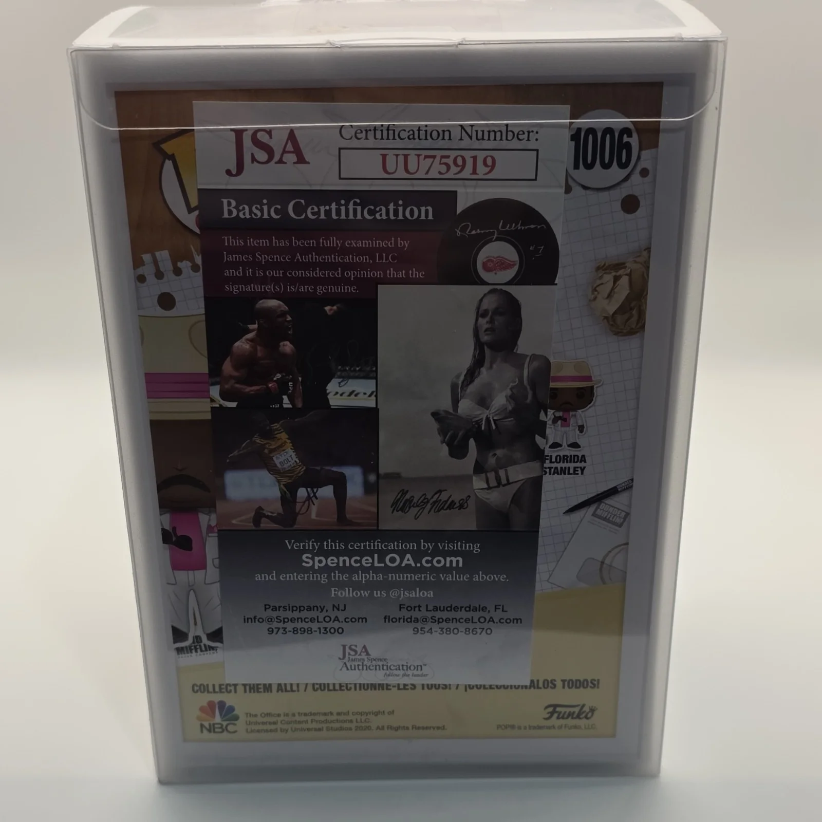 Leslie David Baker — Funko Pop The Office Florida Stanley #1006 Signed Leslie David Baker JSA, image 3