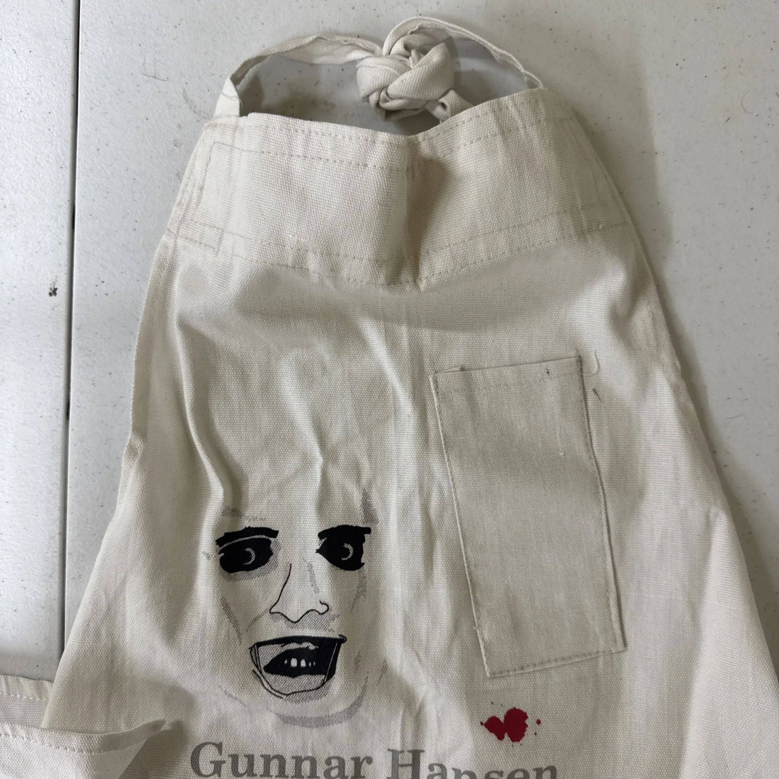 Gunnar Hansen Leatherface Texas Chainsaw Massacre Signed Autograph Apron, image 2