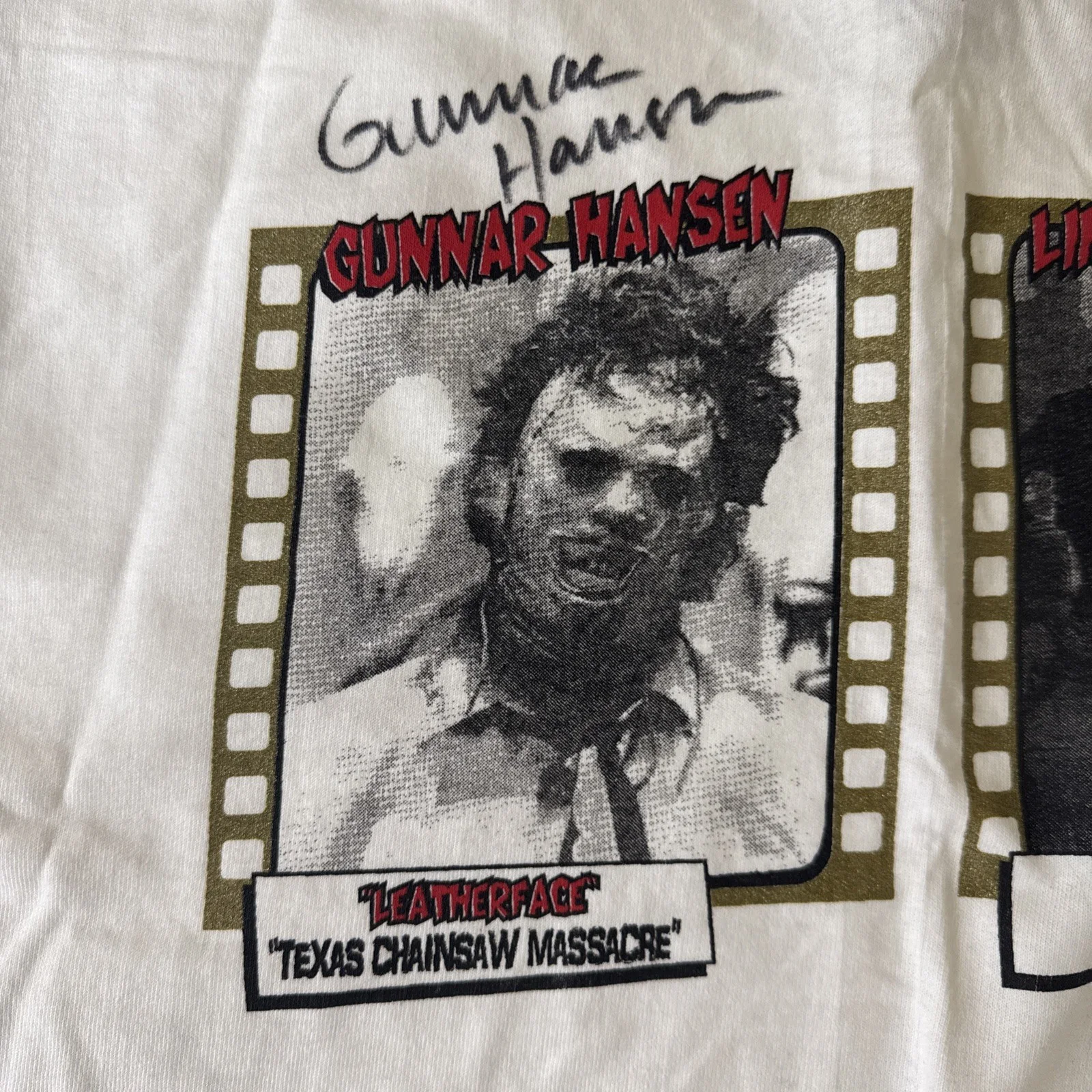 Linda Blair — Fright Zone Signed Shirt Gunnar Hansen, Linda Blair, Doug Bradley, Kane Hodder, image 2