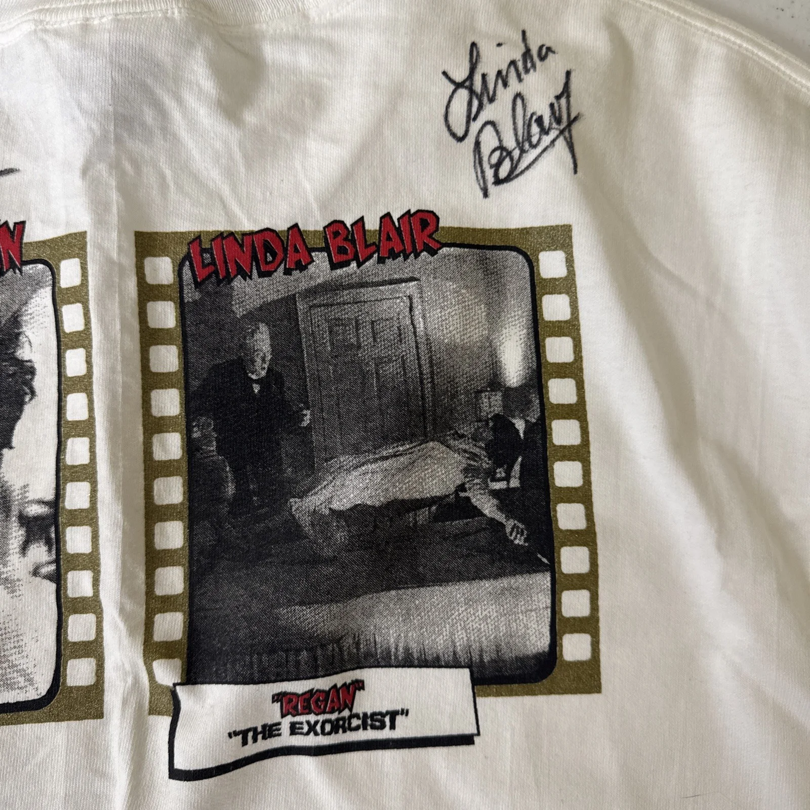 Linda Blair — Fright Zone Signed Shirt Gunnar Hansen, Linda Blair, Doug Bradley, Kane Hodder, image 3