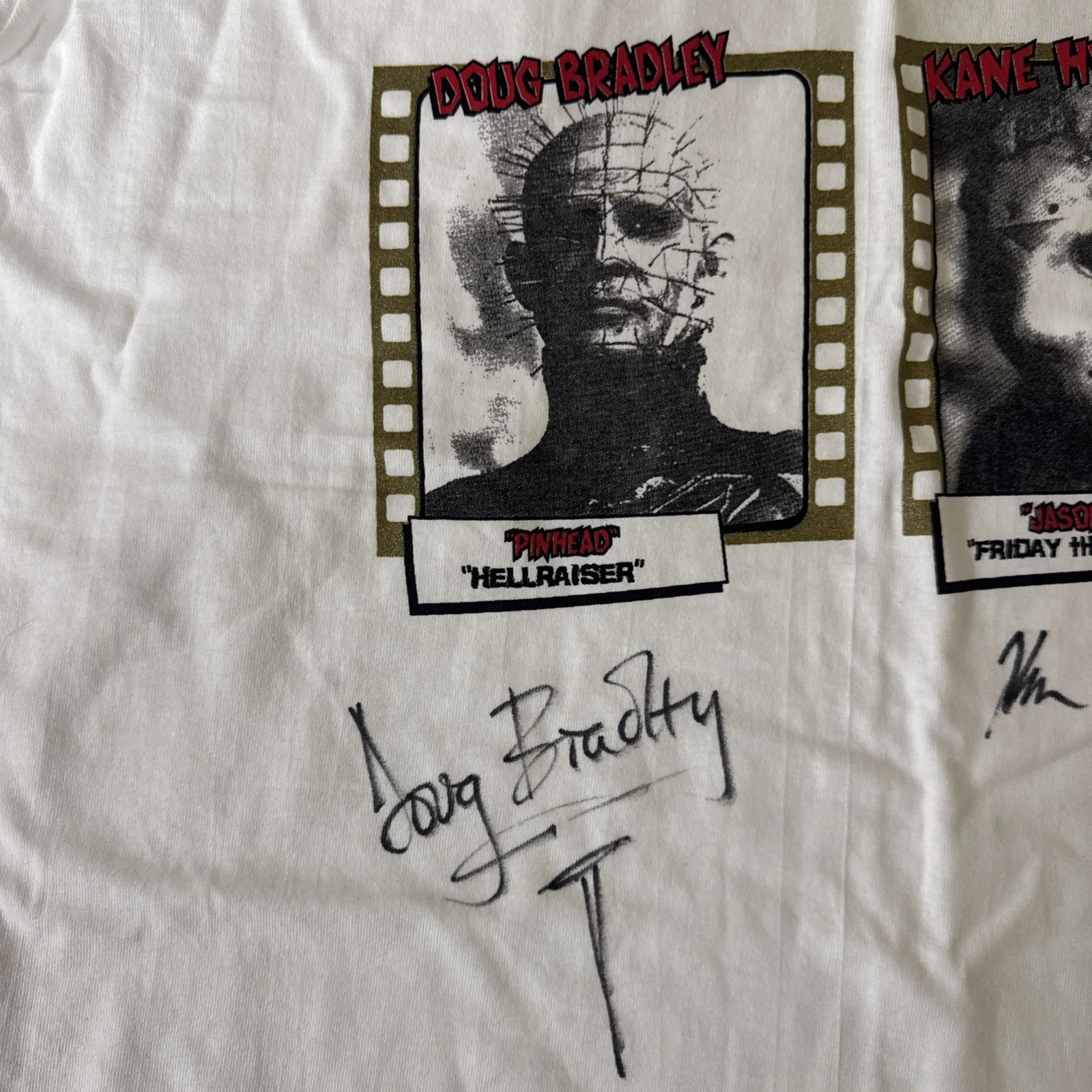 Linda Blair — Fright Zone Signed Shirt Gunnar Hansen, Linda Blair, Doug Bradley, Kane Hodder, image 4