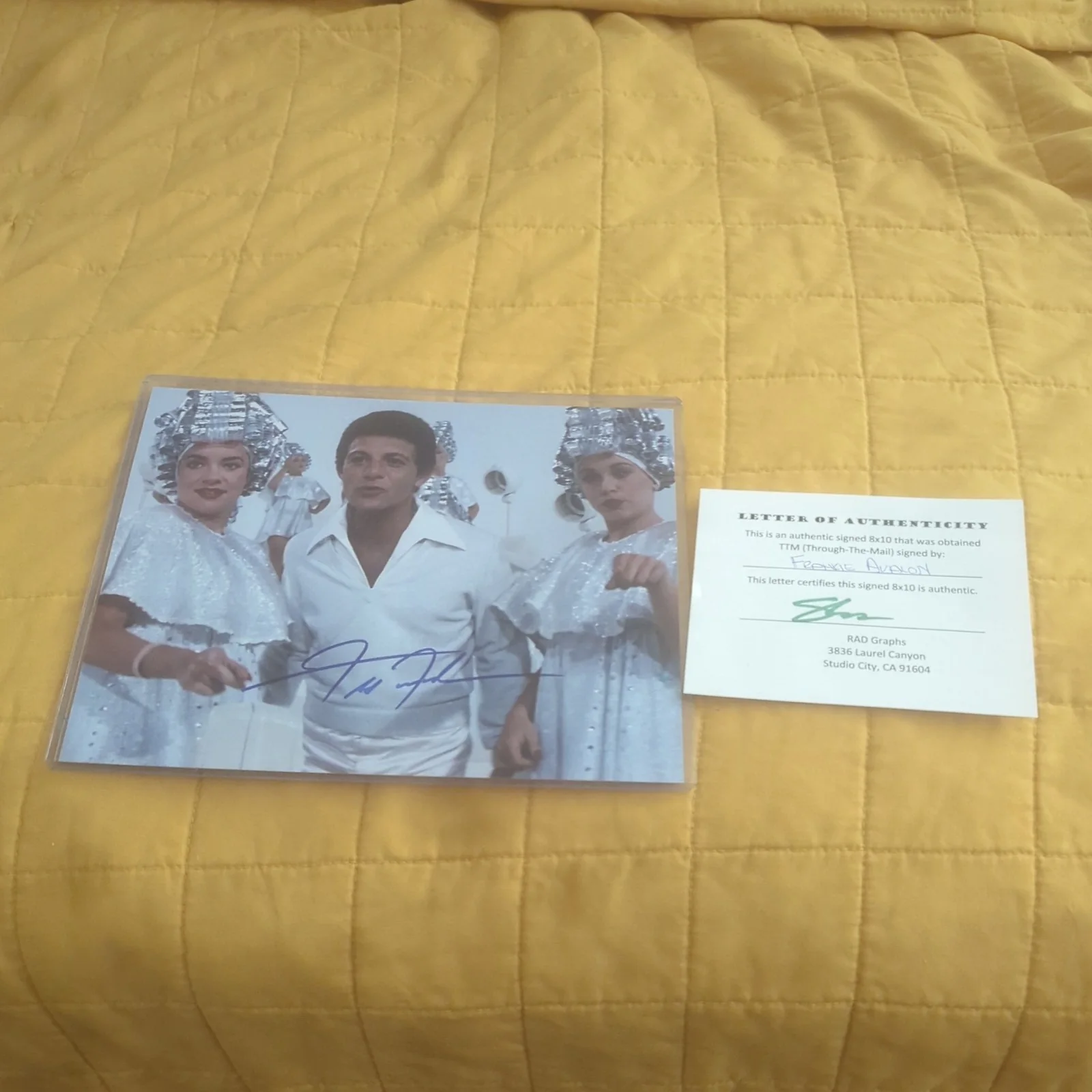FRANKIE AVALON SIGNED 8x10 PHOTO ACTOR SINGER AUTOGRAPHED GREASE MOVIE LOA, изображение 5