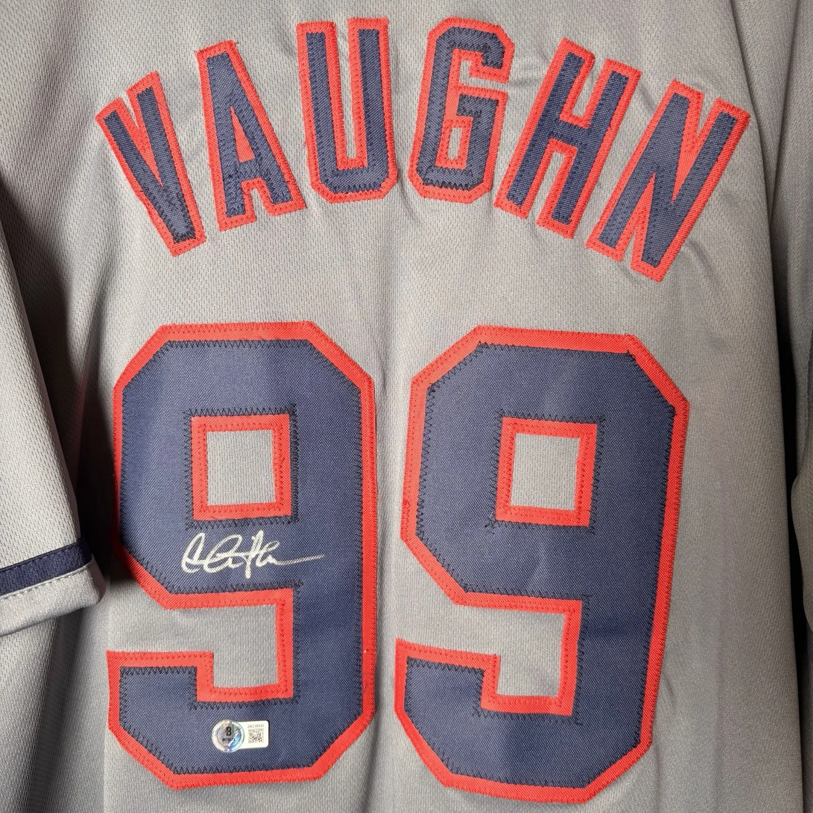 CHARLIE SHEEN signed Rick Vaughn “WildThing” jersey w coa! guardians indians, image 2