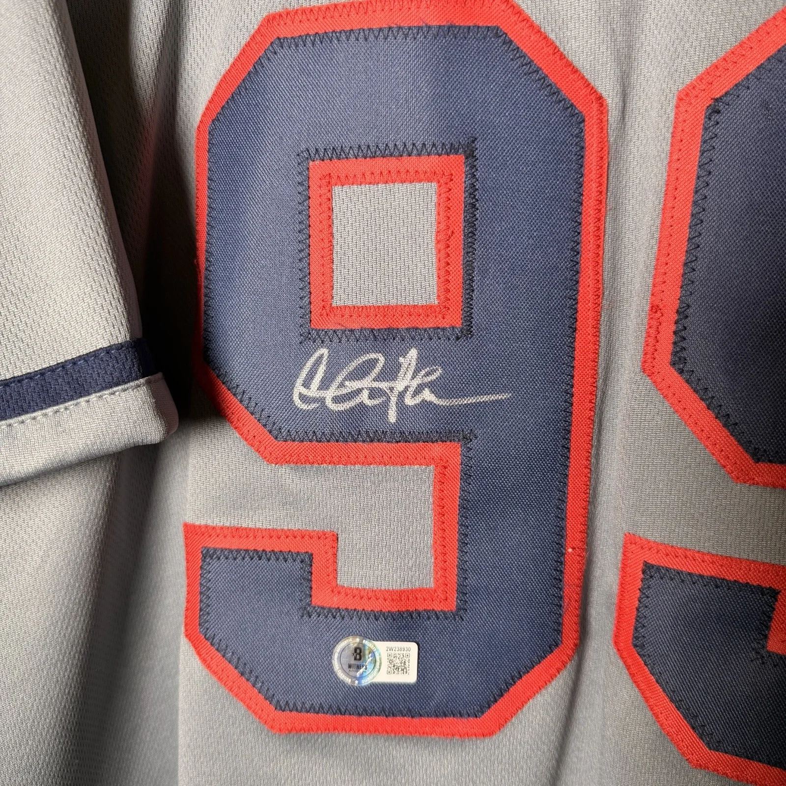 CHARLIE SHEEN signed Rick Vaughn “WildThing” jersey w coa! guardians indians, image 3