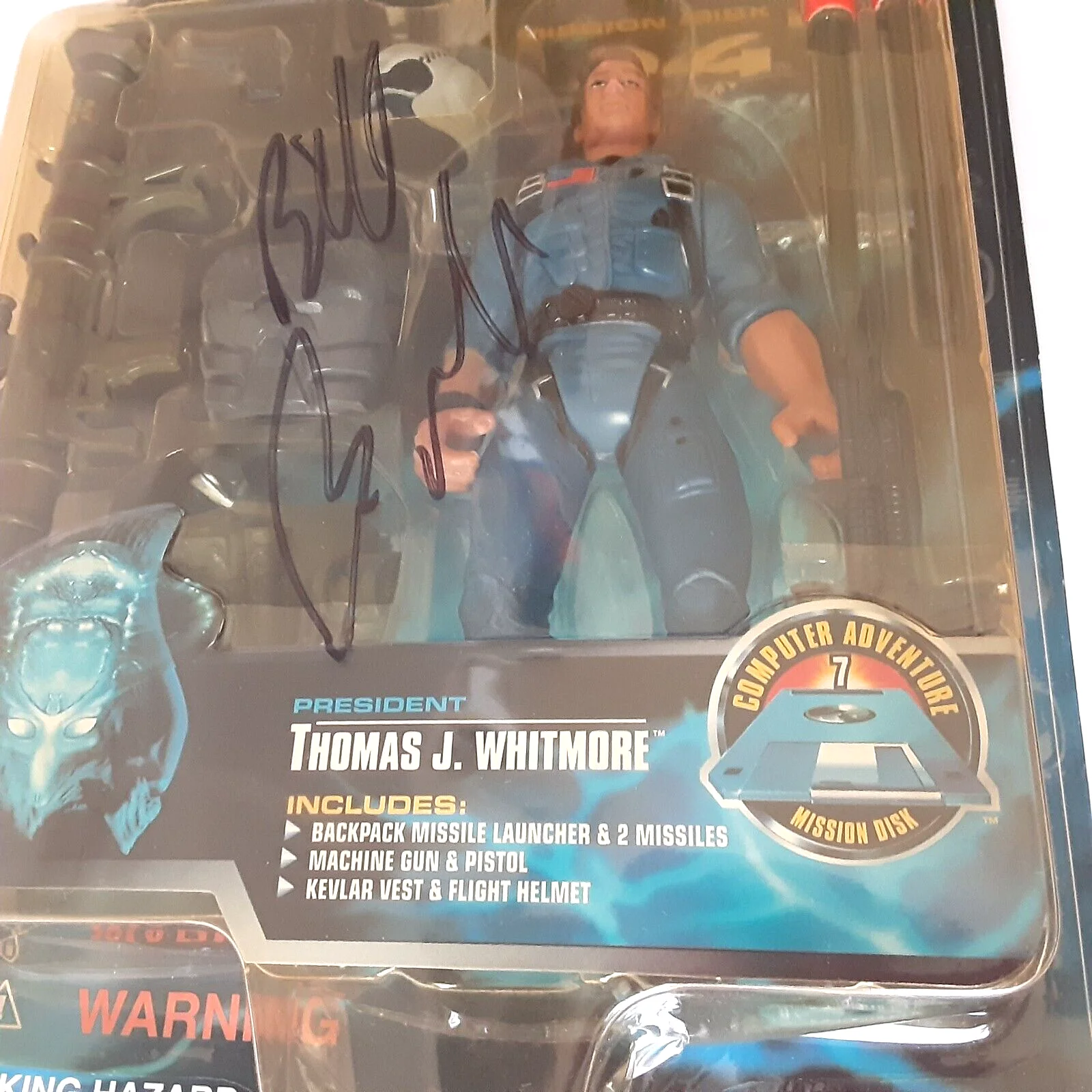 Bill Pullman — 1996 ID4 Independence Day AUTOGRAPHED Bill Pullman Thomas J Whitmore Figure READ, image 2