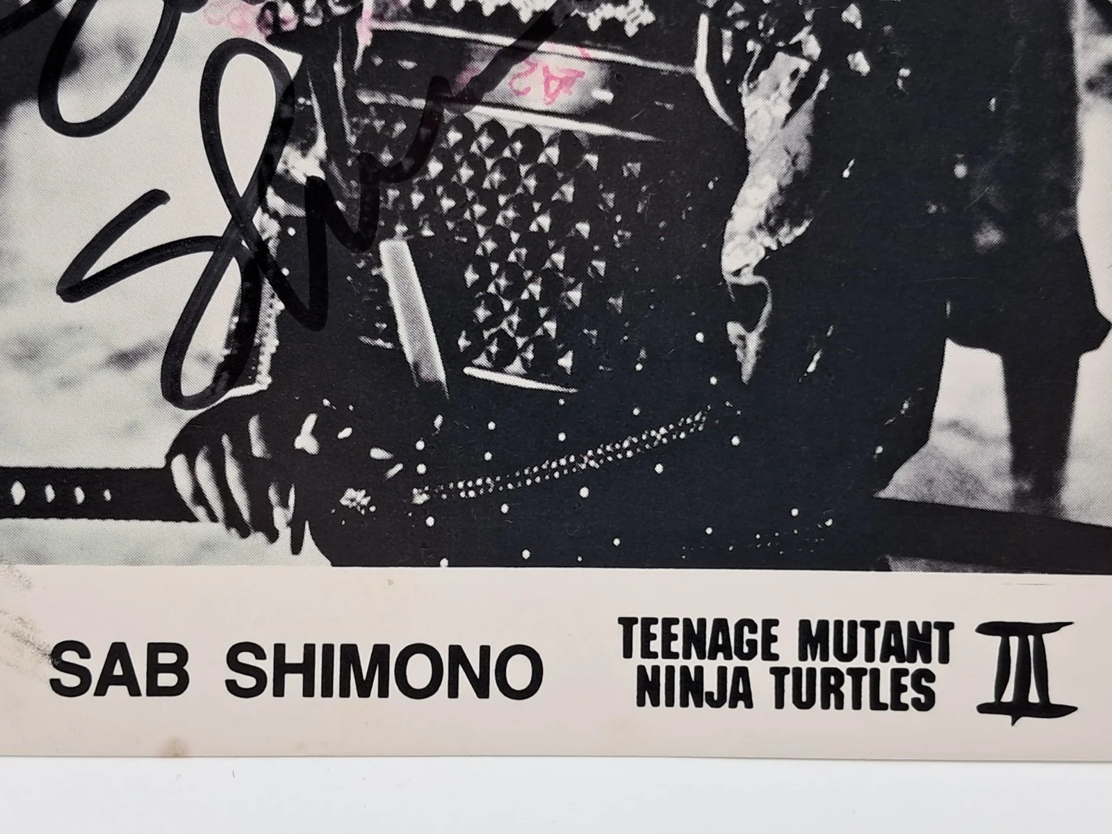 Sab Shimono — Sab Shimono Signed 4x6 Black & White Photo Print Teenage Mutant Ninja Turtles, изображение 3