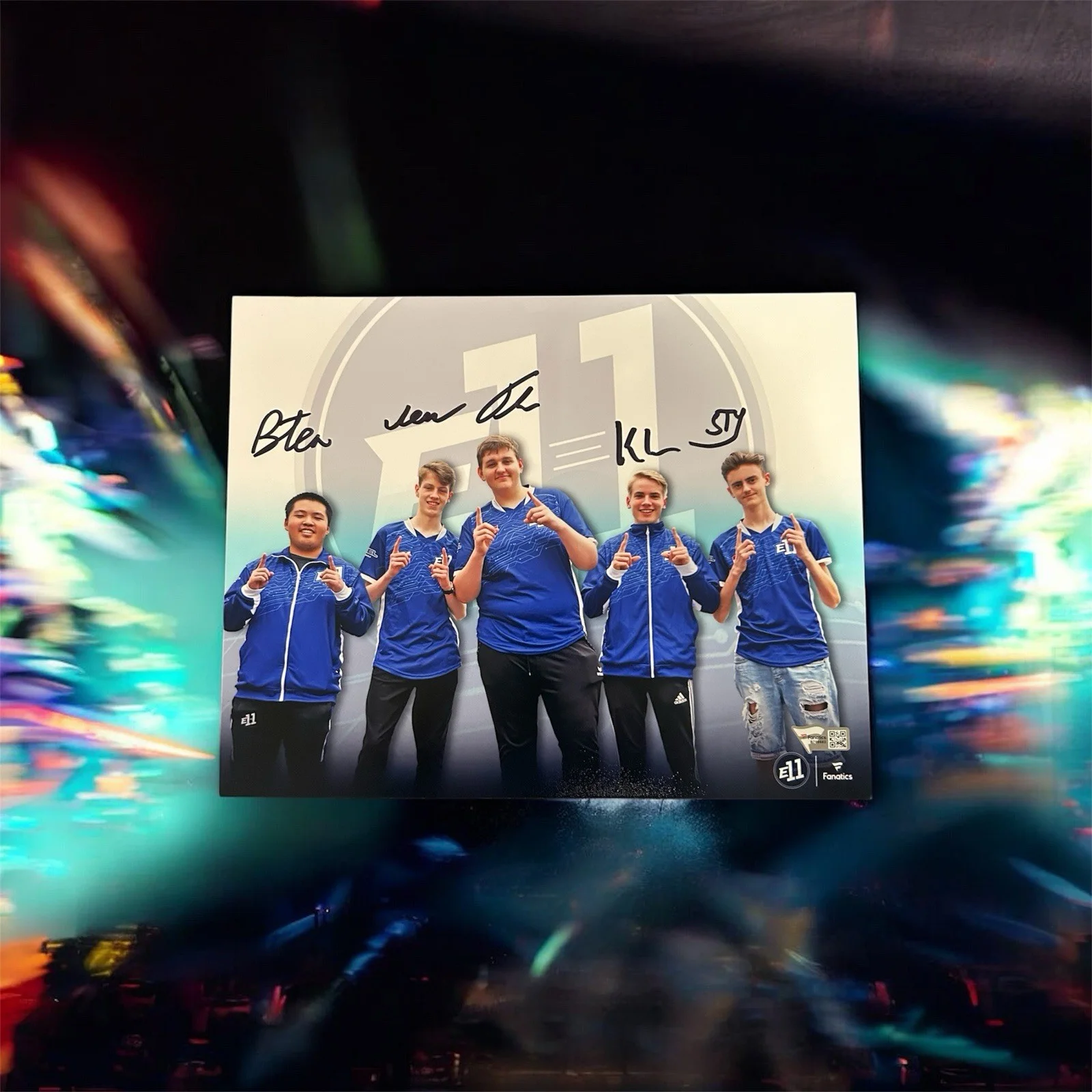 Blootea, Stompy, Tschinken, Klusia, & Itemm — E11 Gaming Team FORTNITE 2019 New York Battle Royale Championship Signed 8x10